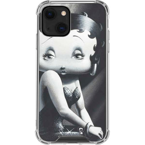 Betty Boop Black and White iPhone 14 Clear Case